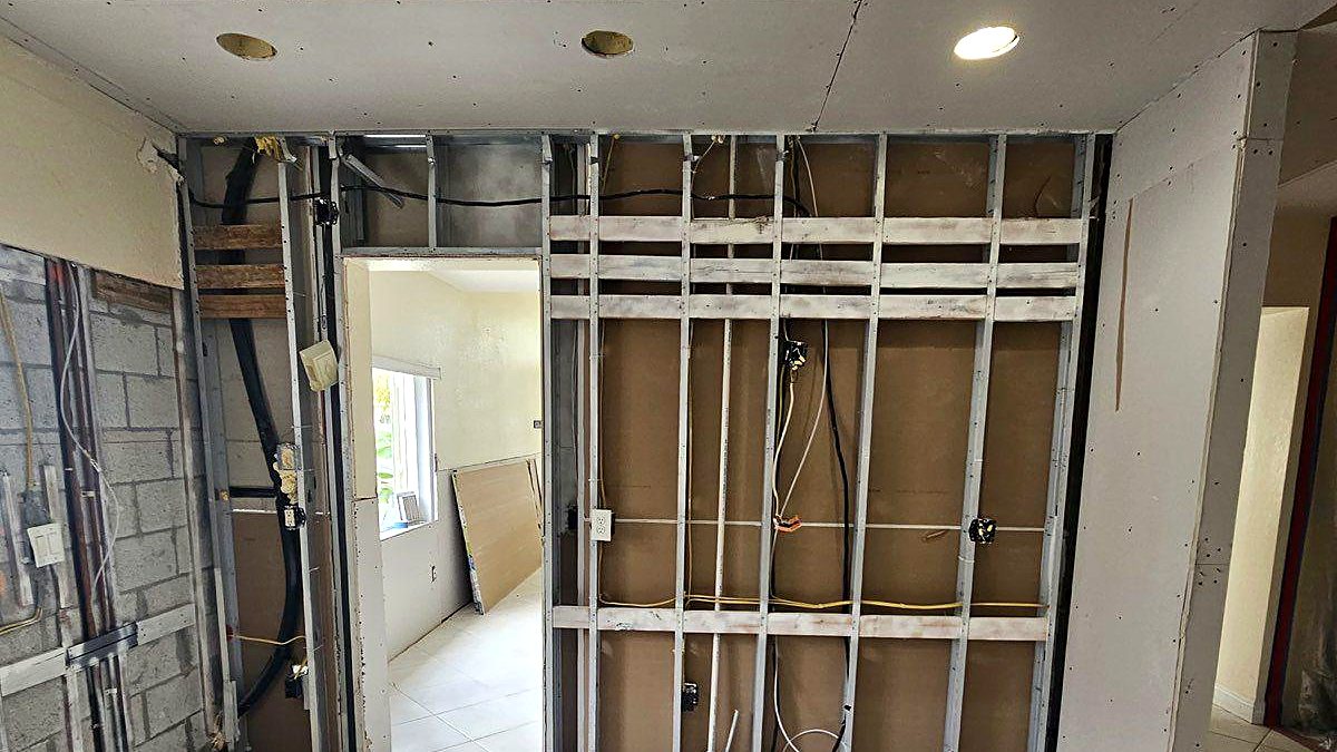 Open plan interior painting, South Florida