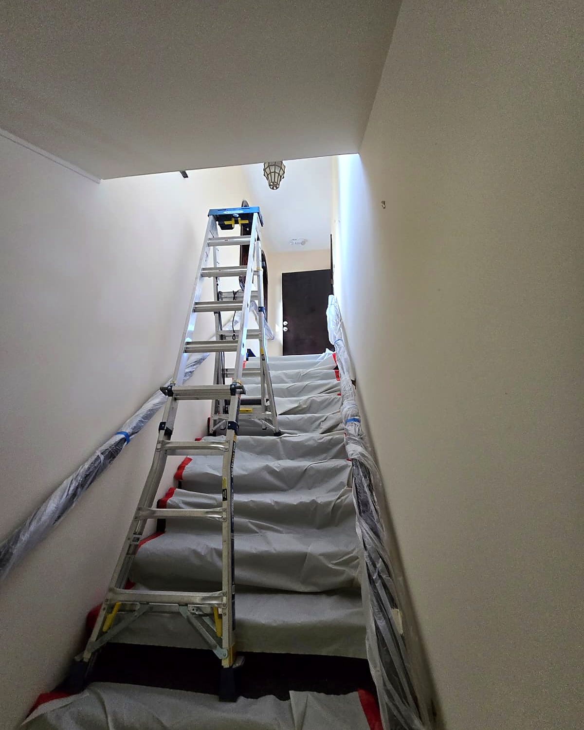 Staircase painting in preparation, Miami